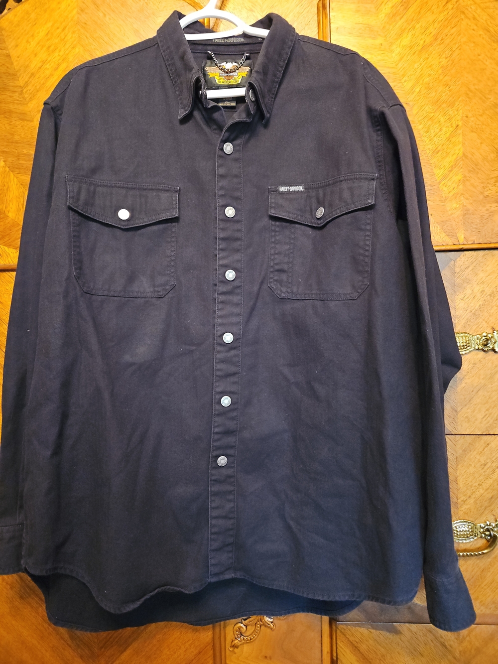 Harley Davidson Mens Black Size XL SPELL OUT Shirt